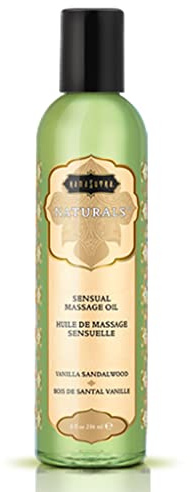 Kama Sutra Naturals Massage Oil Vanilla Sandalwood, 8 Fluid Ounce