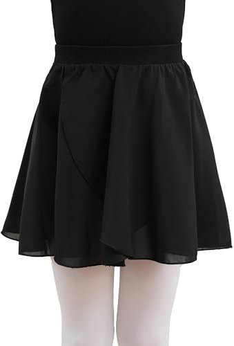 Tancefair Ballettrock Wickelrock Chiffon Wickelrock Anziehen mit Elastischem Bund Tanz Rock für Mädchen und Damen