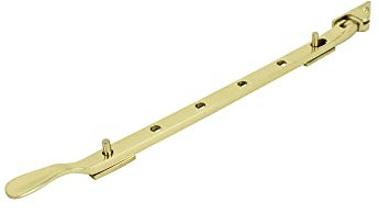 Dart Light Victorian Spoon Brass Window Stay (Polished Brass, 12 (300mm))