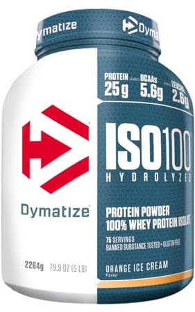 Dymatize ISO 100 Hydrolyzed Orange Ice Cream 2264g - Whey Protein Hydrolysat + Isolat Powder
