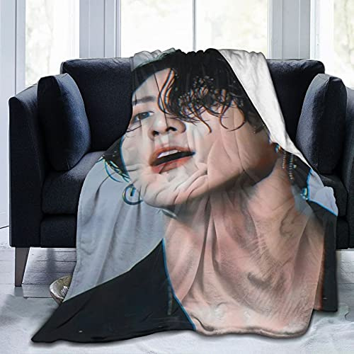 Suehome Jungkook Jeon Jung Kook - Manta cálida suave y cómoda, manta de playa, manta de picnic, manta de forro polar para sofá, oficina, cama, coche, campamento (50 x 40 pulgadas)