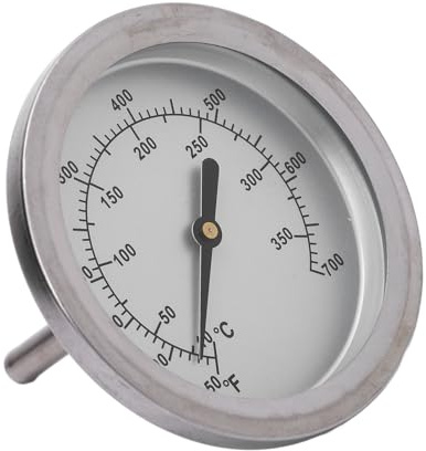 Plyisty Thermomètre à Four en Acier Inoxydable Grand Calibre de Température du Gril pour la Cuisson de la Cuisine, 1 X Thermomètre au Four