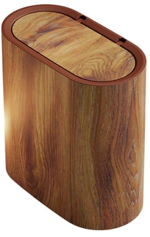 Zyntora Small Trash Can With Lid | Bathroom Bin With Lid | Slim Small Trash Can | Marble Pattern Trashs Cans | Compact Household Bin For Laundry Kitchen Toilet Home Dorm