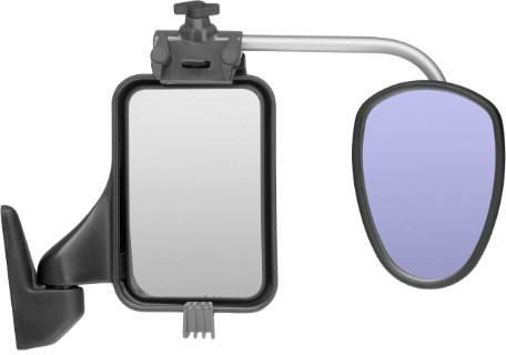 Repusel 3004 Caravanspiegel Luxmax, Glas Flach, Arm Kurz, Edelstahl (Pro Paar), Anzahl 2