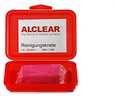 ALCLEAR 721R Reinigungsknete Auto Lackreinigung Clay Bar rot 200 g, für Autopflege und Autopolitur mit Poliermaschine