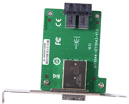 Cablecc Mini SAS HD SFF-8644 auf interne SAS HD SFF-8643 PCBA Buchse Adapter mit Low-Profile-Halterung