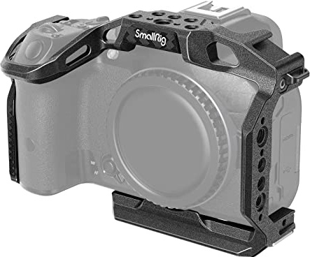 SMALLRIG R7 Cage med Inbyggd Quick Release-platta för Arca Standard, Cold Shoe, NATO-skena och Gängade hål, Formpassande Kamerabur Videorigg för Canon R7 (Uppgraderad Version) - 4003B