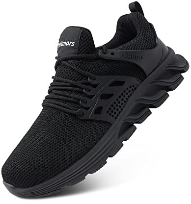 Hitmars Safety Trainers Men Women Steel Toe Cap Trainers Lightweight Work Trainers Safety Shoes Breathable Safety Boots Non Slip Industrial Sneakers Black UK 10