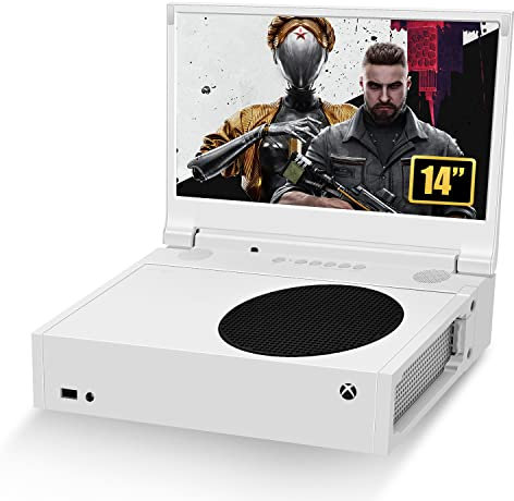 G-STORY 14'' tragbarer Monitor für Xbox Series S 4K tragbarer Gaming-Monitor IPS-Bildschirm für Xbox Series S (nicht im Lieferumfang enthalten) mit zwei HDMI-, HDR- und Freesync-Spielmodi-Reisemonitor