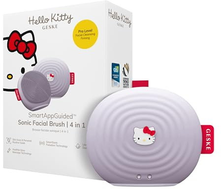GESKE x Hello Kitty | SmartAppGuided™ Sonic Facial Brush | 4 in 1 | Spazzola elettrica per la pulizia del viso | spazzola per la pulizia | spazzola per il viso | pulizia della pelle | cura della pelle