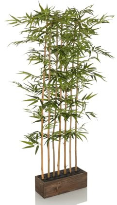 hjh OFFICE Planta Artificial Bamboo I Planta Artificial Decorativa 150cm, fácil de cuidar arbusto de bambú, Pantalla de privacidad árbol Artificial Verde, 871052