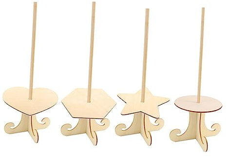 Milisten 4 Stück Donutständer Aus Holz Donut Steht Holz Donut Rack Donuts Stehen Donut-anzeige Donut-halter-standparty Donut-board-display Donuts Display Rack Baumständer Hölzern Baby Wagen