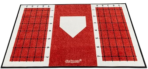 GoSports Baseball and Softball Hitting Mat with Batting Stance Alignment Guide - 6 x 4 ft