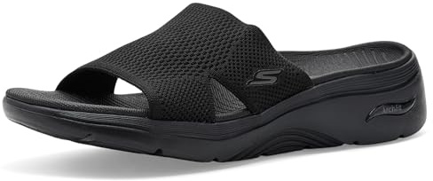 Skechers GO WALK ARCH FIT 2.0 SANDAL, Damen Sandale, Black,
