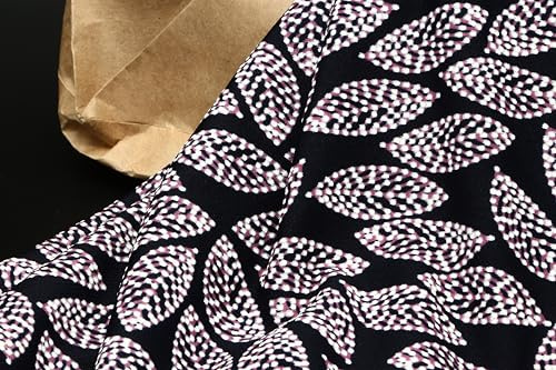 Elegant metervara tyg, 300 x 140 cm: Perfekt för dekoration, kläder, hemtextilier, DIY, lapptäcke, hantverk, kreativa projekt, kläder, bordslöpare, dekorativt tyg och barntyg, bladmönster