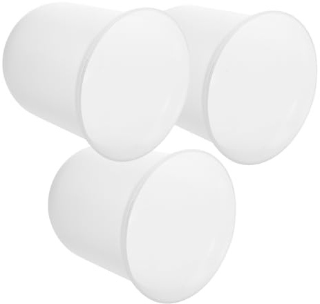 GANAZONO Escobilla Accesorios y Limpieza para Baño Adecuado de Soporte para Vaso Plástico Resistente Fácil Limpiar Base Color Claro, Juego de 3 Piezas de Inodoros