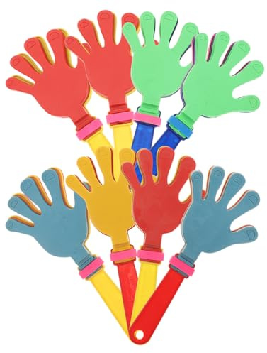 ULDIGI 8 Piezas de Aplaudidores de Mano de Plástico Pequeños Coloridos y Ruidosos para Fiestas Infantiles Cumpleaños y Eventos Deportivos Juguetes Interactivos para Diversión y