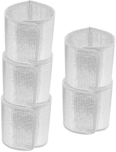 TINEASUR Cubierta de Maceta Térmica Cubierta de Protección Invernal para Plantas y Macetas 5 Piezas Aluminio Plata Cierre Adhesivo, Aislamiento Térmico Portátil para Protección Invernal