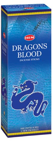 HEM Dragons Blood Blue Incense Sticks | Natural, Pure House & Flower Powder | Aromatherapy Incense For Air Purifier, Cleanness The Aura & Relieving Stress | Gift Set, 120 Count (Pack of 1)