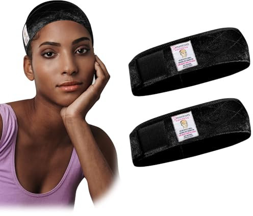 Dreamlover Elastic Wig Grip Headbands, Adjustable Wig Grip Bands, Black, 2 PCS