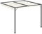 Outsunny Pergola adossable Retractable dim. 3L x 3l x 2,3H m pavillon de Jardin Toile Polyester Haute densité crème Structure métal époxy Gris