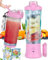 Dreamhigh® Blender Portable, 600ml Blender Smoothie avec 6 Lames, 4000mAh Fresh Juice Blender Donne 20 Tasses de Jus pour Voyage Cuisine Bureau Extérieur