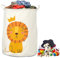 60L Wäschekorb Aufbewahrungskorb Kinder Faltbar Kinderzimmerkorb, Wäschekorb mit Löwen-Motiv aus Korb Aufbewahrung Wasserdichte-Spielzeugkorb, Wäschesack für Kinder, Kleidung