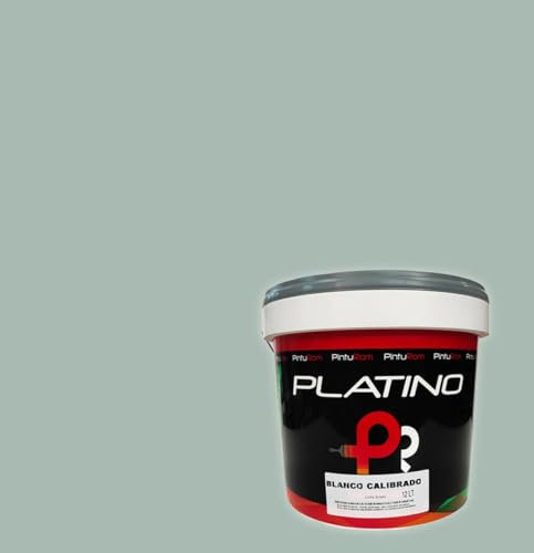 Pintura de interior colores Platino Color, Alto rendimiento 8-12 m²/l., excelente cubrición y lavabilidad, protección antimoho. (VERDE OLIVA, 4 Litros)