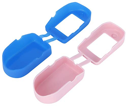 2 Fundas para Oxímetro, Oxímetro de Sangre, 2 Protectores de Monitor para Viajes a Casa, Caja de Oxígeno para PC, Color y Negro, Oxímetros de Pulso, Punta de Dedo de