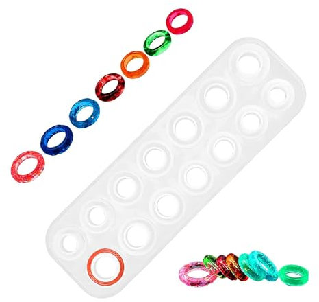 Silikon Ring Formen DIY Ring,Silikonform Ringe Epoxidharz,Ringe Selber Machen,Epoxidharz Formen Silikon,Silikonformen Epoxidharz,für DIY Fingerringe,Ohrringe,Anhänger und Schmuckbasteleien Herstellen