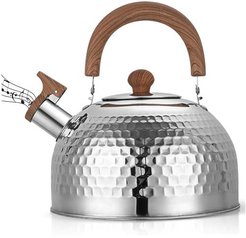 Gaskessel 3L -Pfeife Kessel Edelstahl Kessel Herd Induktion Campingkessel für Elektroherd, Lagerfeuerkocher für Gasherd Herd Top