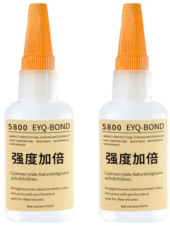 FairyPeach Super Colla Forte - 2 Pezzi x 50g, Colla Impermeabile Multifunzionale, Istantanea Multiuso per Saldare con Asciugatura Rapida Universale
