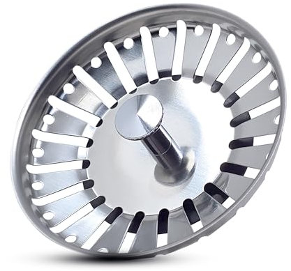 Luxe House Kitchen Sink Strainer Plug, 304 Stainless Steel, Food Catcher, Size 84mm