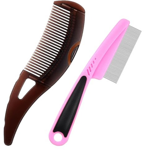 Pettine per cuoio capelluto, pettine per pidocchi, spazzola per pidocchi in acciaio inox | Rimozione di cardini cavi per uomini