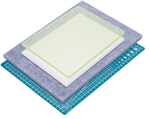 UNICRAFTALE 4 tappetini da taglio in pelle, assorbenti, autorigeneranti, in gomma, in plastica, per la lavorazione della pelle, per gli amanti del fai da te (grande)