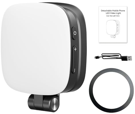 Telefon Selfie-ljus - bärbart magnetiskt LED-ljus, uppladdningsbar USB-gadget | Justerbar belysning för videoinspelning av surfplatta, fotografi, online-överföring, datorzoommöten