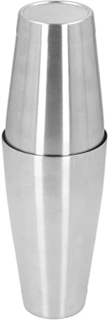 Cocktailshakerburkar i rostfritt stål, Pro Bar Style Boston Shakers Bartending, MartiniShaker Cup Drink Mixer för Bartender, Silver Bar Tools viktad metall skakburk (Enkel botten)