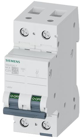 5SL62257 Interruptor automático magnetotérmico 2P 25A Curva C 6kA 400V