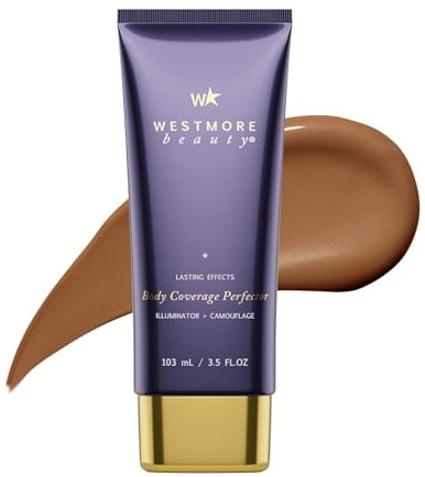 Westmore Beauty Body Coverage Perfector – Waterproof Leg & Body Makeup/Bronzer For Women - Best Tattoo Cover Up Makeup & Tattoo Concealer - 3.5 Oz Bronze Radiance