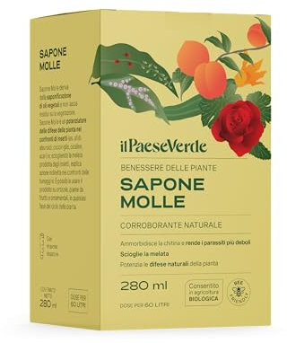 Il Paese Verde Sapone Molle 280ml Protezione per Piante – Sapone Molle Potassico Per Piante - Consigliato per Piante Stressate dalla Presenza di Insetti - Prodotto Consentito in Agricoltura Biologica