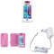 VTech KidiCom Advance 3.0 Blanc/Rose + Etui de Protection Rose + Chargeur USB