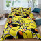 XPINGO Kinder Bettwäsche Ente 135x200 cm 2teilig Jungen und Mädchen 100% Mikrofaser Sommer Weiche Winter Warm Bettbezüge 3D Süße Ente Bettbezug mit Kissenbezüge 80x80 cm
