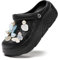 Plateforme Sabots pour Femme Chaussures Sabots Mules Chaussures Chaussures de Jardin Pantoufles Plage Sandales Femmes Piscine Sandales Chaussons with Charms Clogs de Wedge Noir39