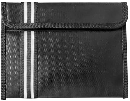 YunBey Bolsa de Documentos Ignífuga sobre Ignifugo e Impermeable con Cremallera Pequeña Bolsa de Dinero Ignífuga para Objetos de Valor Pasaportes Documentos