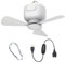 Ventilador de techo portátil, ventilador de techo USB con 3 velocidades ajustable para porche, tienda, autocaravana, pérgola, exterior, mirador, dormitorio, terraza