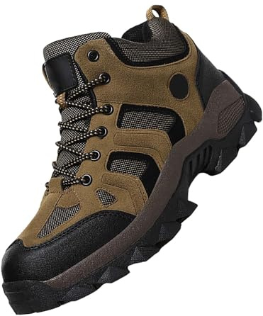 Outdoor Stiefel Herren, Schneestiefel Wasserdicht, Wanderstiefel Rutschfest Winterschuhe Outdoor Stiefeletten Winter Hoch Trekkingschuhe Einfarbig Schneeschuhe für Outdoor, Camping