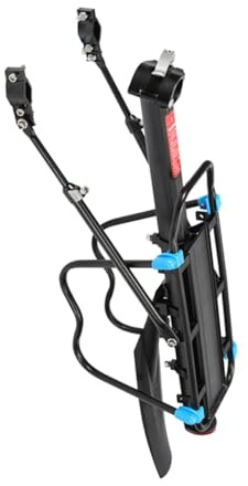 Hohopeti Portapacchi Posteriore Mountain Bike in Materiale Resistente, Supporto Leggero e Compatto con Strumento di Installazione, Adatto per Bici da Strada e Outdoor per Trasporto Valigie e Zaini