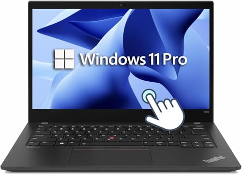 Lenovo Thinkpad T14s Gen 2 à écran Tactile Ordinateur Portable, 14 Pouces FHD (1920 x 1080), Intel Core i5-1145G7, 16 Go de RAM, SSD de 512 Go, Clavier QWERTY, Windows 11 Pro (reconditionné)