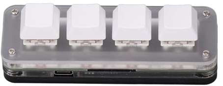 RASTKY Tastiera Meccanica RGB Personalizzabile con 4 Funzioni di Gioco Chiave per Impiegati ABS