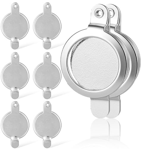 Cabilock Cache-œil de Porte en Acier Inoxydable Argenté 8pcs, Protection Vie Privée et Anti-regard pour Porte D'entrée Appartement Maison